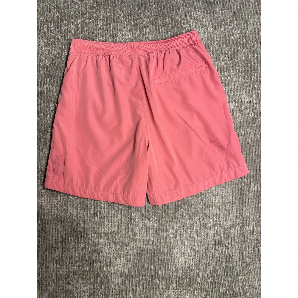 LACOSTE Showerproof Taffeta Shorts Men's Size M Pink GH5457